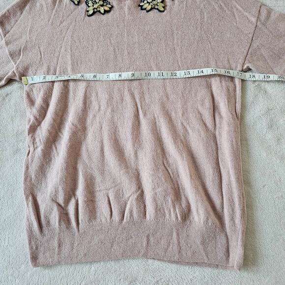 J. Crew Women's Opal Embellished Wool Sweater Size XS Pink Abby Young Restless - Picture 7 of 14